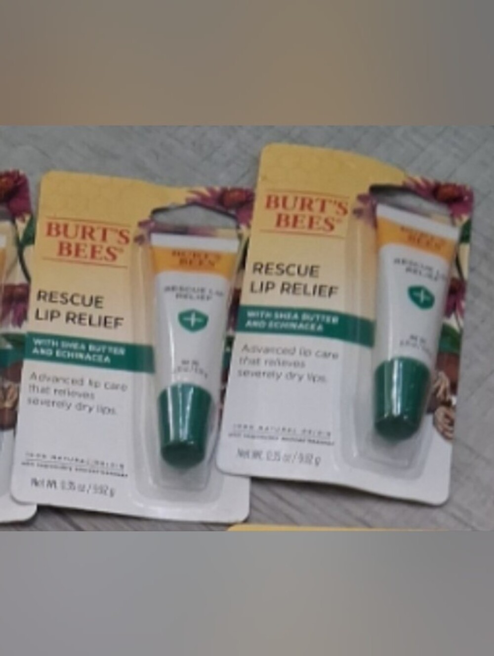 2/$8 Burt's Bees Rescue Lip Relief Tube in Yellow and Green